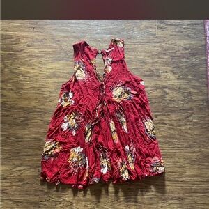 Floral Red free people mini dress